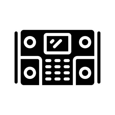 Askeri Radyo Web ikonu vektör illüstrasyonu