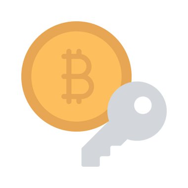 Şifreleme Para Birimi Anahtar Web vektör çizimi