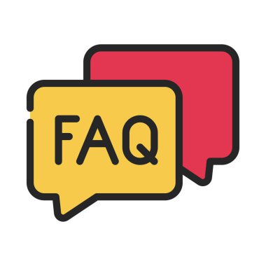 FAQ İki Mesajlar web simgesi vektör illüstrasyonu