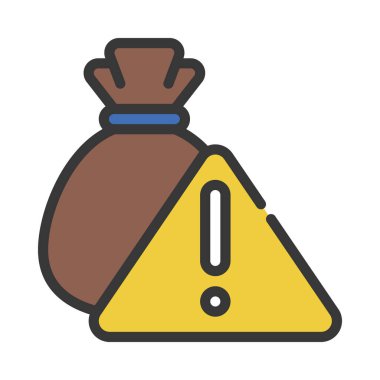 Kredi Uyarı Ağı ikon vektör çizimi