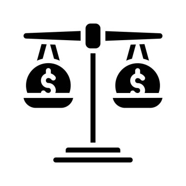 Para Ölçekli Web simgesi vektör illüstrasyonu