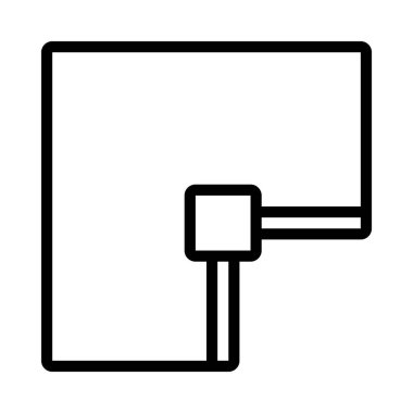 Stroke 'u Web simgesi vektör illüstrasyonunda hizala