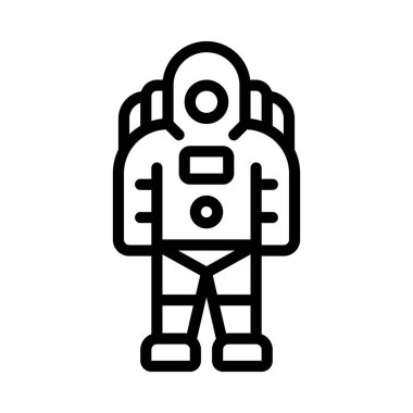 Uzay Takımı web simgesi vektör illüstrasyonu