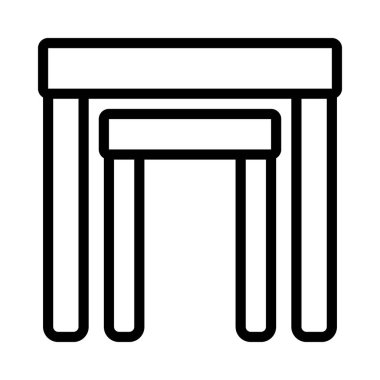 Yuvalı Tablolar web simgesi vektör illüstrasyonu