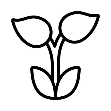 Tohum Web simgesi çiziminden Büyüyen Bitki