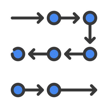 Akış Grafiği ikon vektör illüstrasyonu