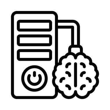 Akıllı Bilgisayar simgesi, vektör illüstrasyonu 