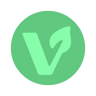 Vejetaryen web simgesi vektör illüstrasyonu