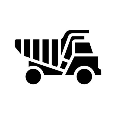 ulaşım kamyonu simgesi vektör illüstrasyonu