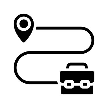 Business Route web simgesi vektör çizimi