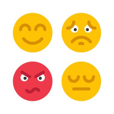 Duygular web simgesi vektör illüstrasyonu