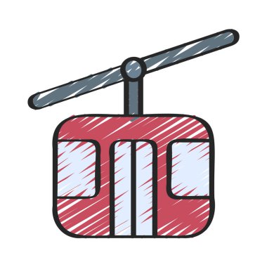 Gondol web simgesi vektör illüstrasyonu