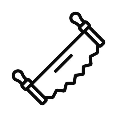 Saw Aracı Web simgesi vektör illüstrasyonu