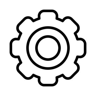 Beyaz arkaplanda çark vektör simgesi  