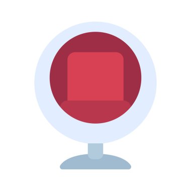 Koltuk simgesi, düz stil. vektör illüstrasyonu 