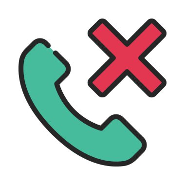 telefon çağrısı web simgesi vektör illüstrasyonu