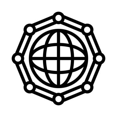 ağ simgesi, vektör illüstrasyonu basit tasarım