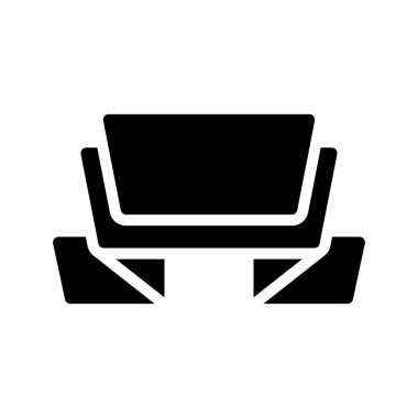 Beyaz arkaplanda Banner simgesinin vektör illüstrasyonu 