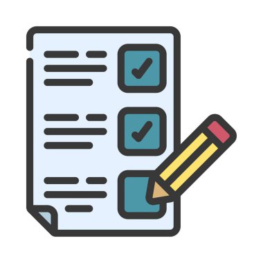 Görev Listesi web simgesi vektör illüstrasyonu