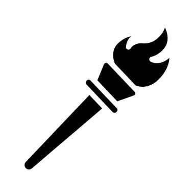 Meşale Ağı ikon vektör illüstrasyonunu ateşle