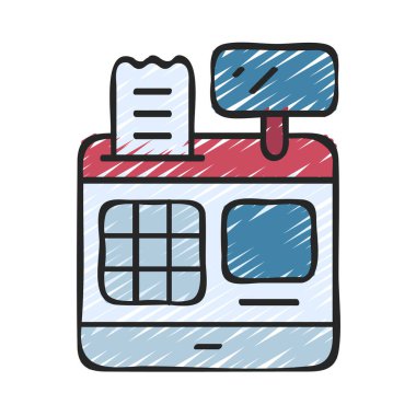 Para Kaydı Web simgesi vektör illüstrasyonu