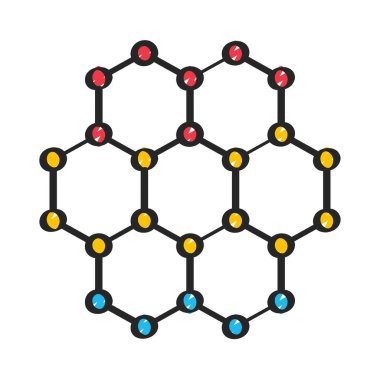 Moleküller web simgesi vektör çizimi
