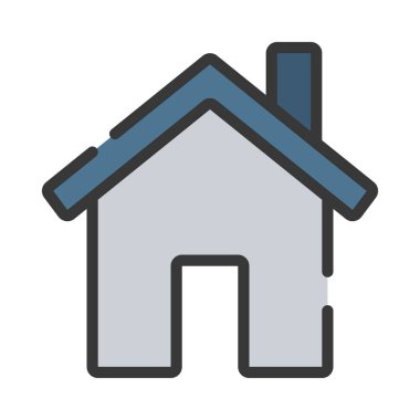 Ev. Web simgesi basit illüstrasyon