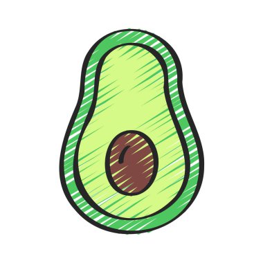 avokado web simgesi vektör çizimi