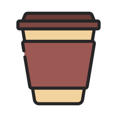 Kahve fincanı simgesi, vektör çizimi basit tasarım 