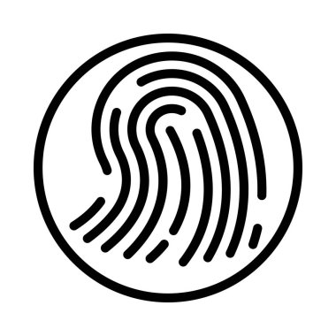 parmak izi simgesi, vektör çizimi
