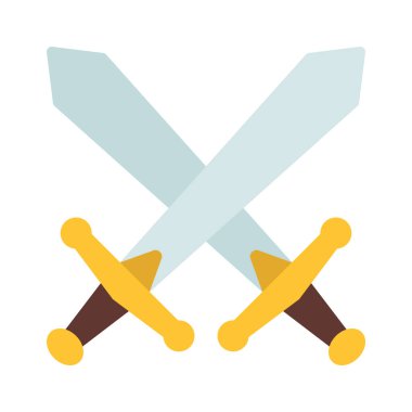 Savaş Kılıçları web simgesi vektör illüstrasyonu