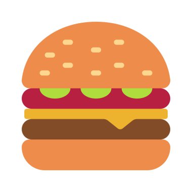 Hamburger Web ikonu vektör illüstrasyonu