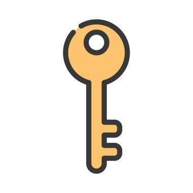 İki Prong Key web simgesi vektör çizimi