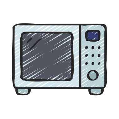 Mikrodalga ağ ikonu vektör illüstrasyonu