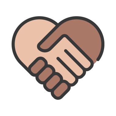 Tokalaşma Kalbi simgesi, vektör illüstrasyonu 