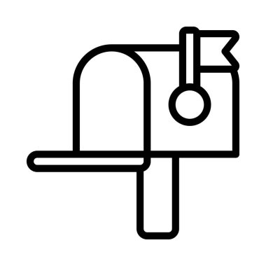 Posta kutusu simgesi, vektör illüstrasyonu 