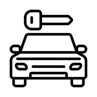 Otomobil Anahtarı ikon vektör çizimi