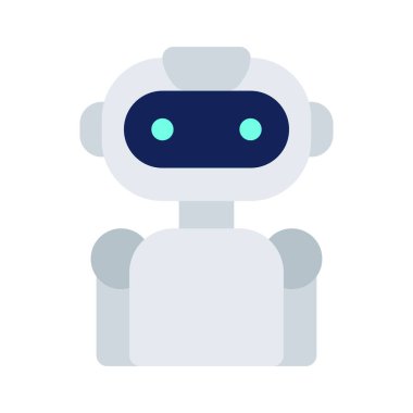 Robot karakter ikonu vektör çizimi tasarımı