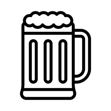 bira cam ikonu, vektör illüstrasyonu basit tasarım