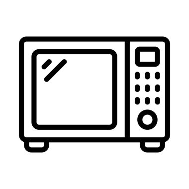 Mikrodalga ağ ikonu vektör illüstrasyonu