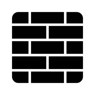 Brick Box web simgesi vektör illüstrasyonu