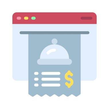 Web Sitesi Gıda Alımı Web simgesi vektör illüstrasyonu