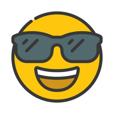 güneş gözlüğü web simgesi vektör illüstrasyonu