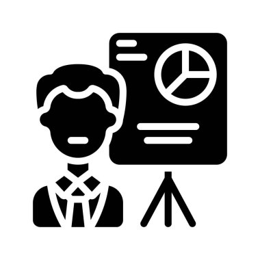 Sunum Ağı simgesinin vektör illüstrasyonu