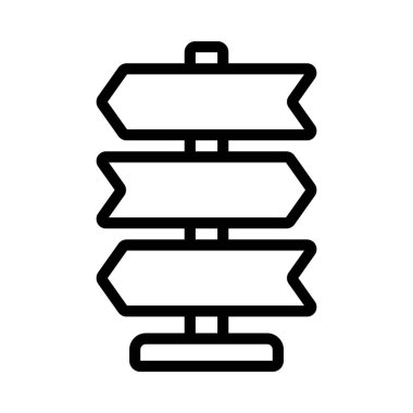 Yön İşareti simgesi. izole vektör illüstrasyonu