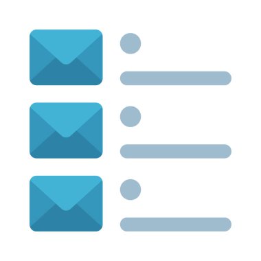 E- posta Listesi simgesi, vektör illüstrasyonu  