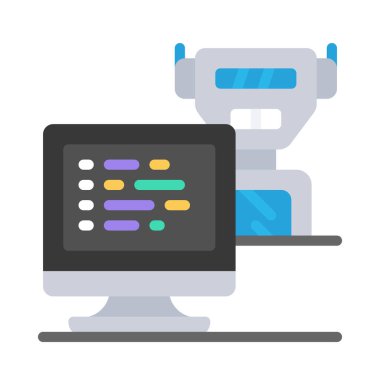 Web simgesi vektör illüstrasyonu programlanıyor