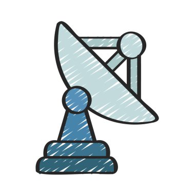 uydu anten simgesi, vektör illüstrasyonu 