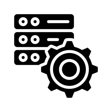 sunucu web simgesi vektör illüstrasyonu