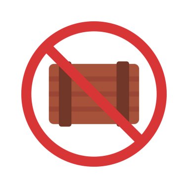 Fıçı Web simgesi vektör illüstrasyonu yok